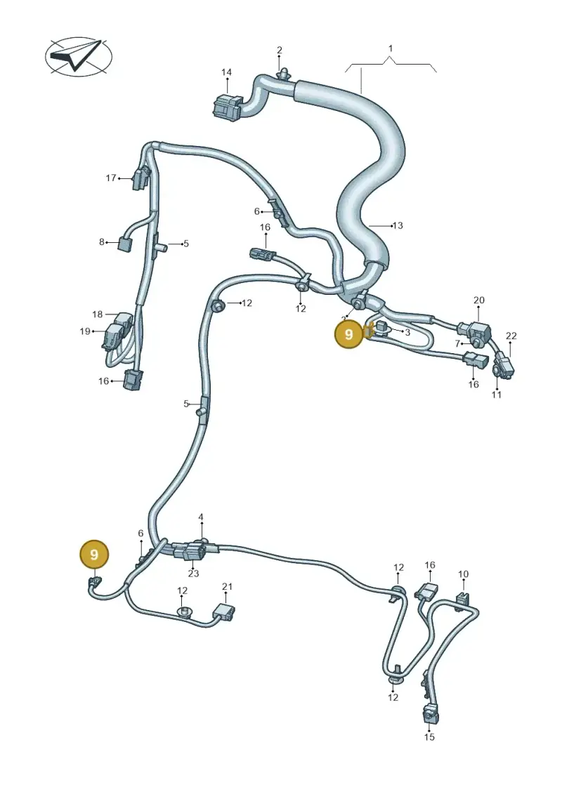 8W0971832A — Volkswagen ID.3 (2019-2025) diagram 10a972027, position 9