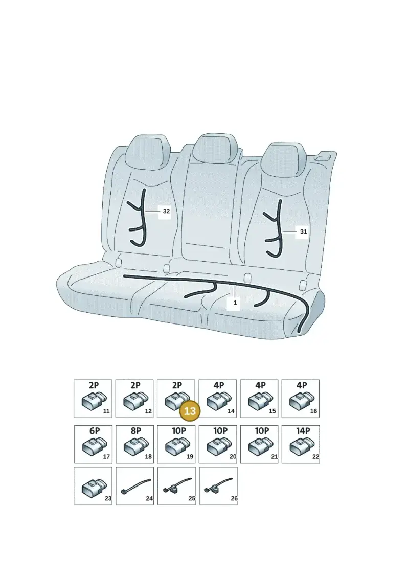 8W0971832A — Volkswagen Passat Pro (2024-) diagram 3jg972028, position 13