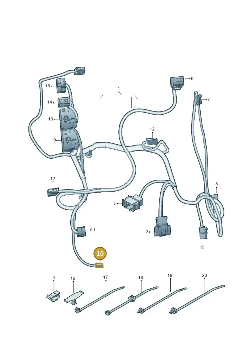 8W0971832A — Audi Q4 Sportback (2021-2025) diagram 435882100, position 10
