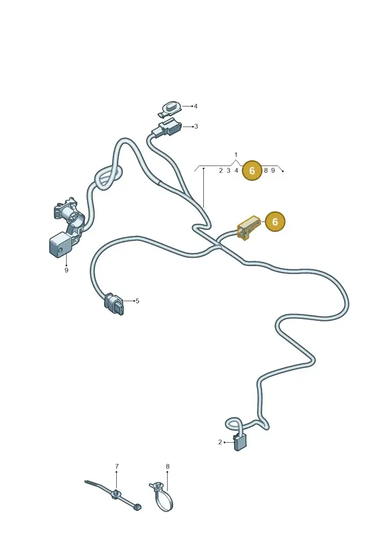 8W0971832B — Audi A3 Sportback (2019-2025) diagram 596882302, position 6