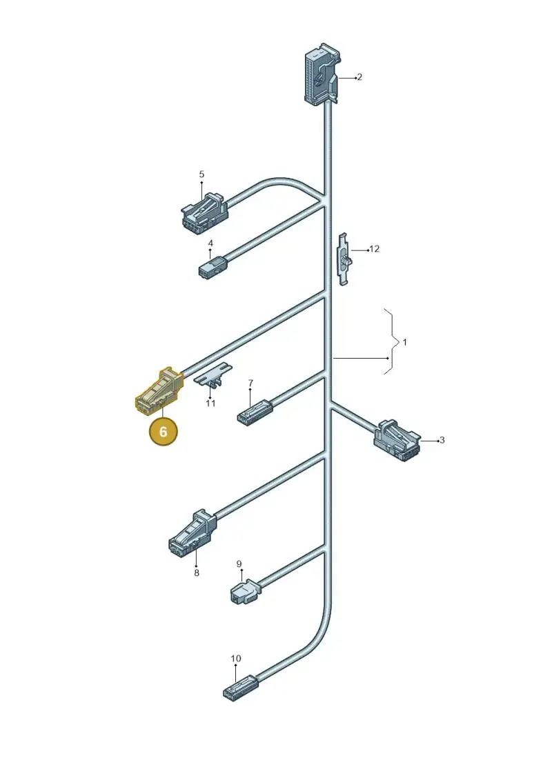 8W0971832B — Audi A3 Sportback (2019-2025) diagram 596972430, position 6
