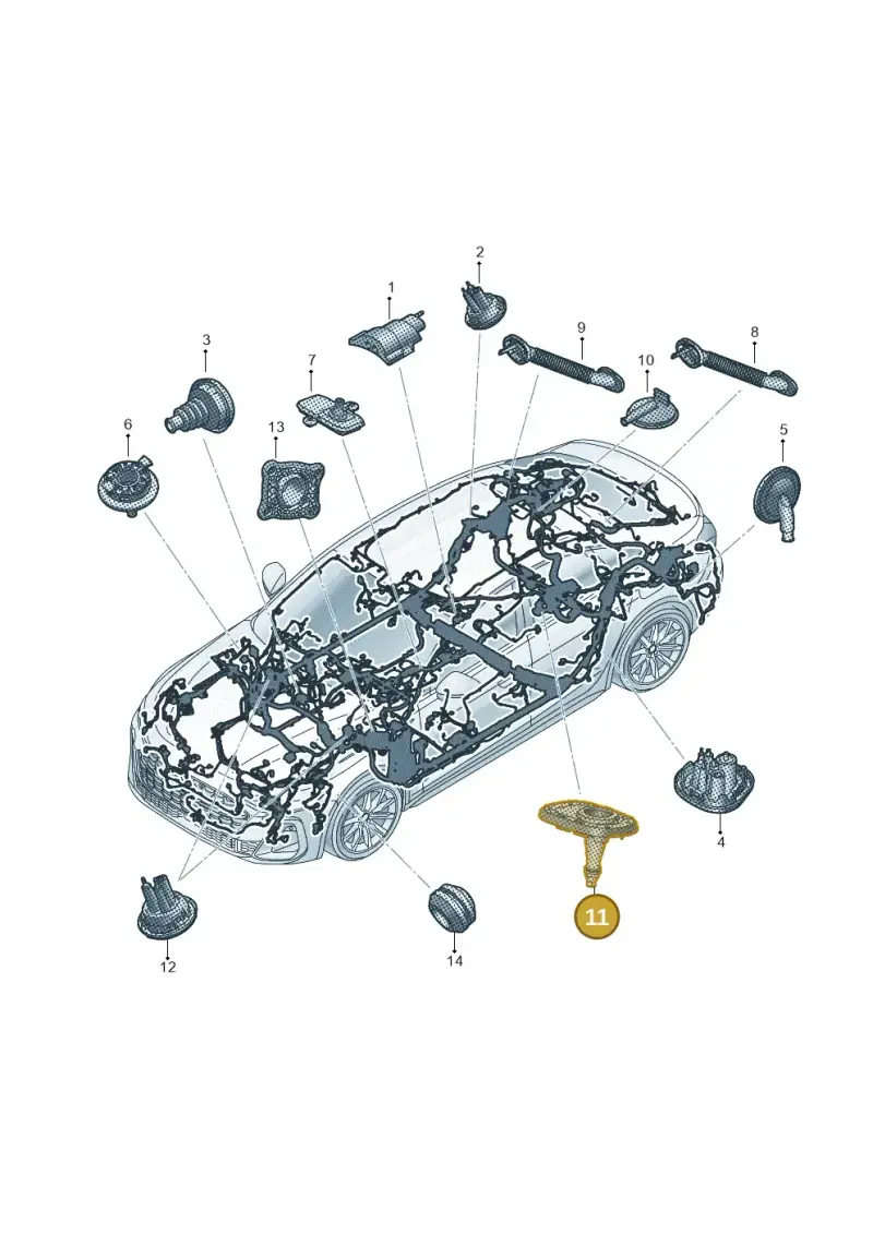 8W0971871D — Audi A5 Limousine (2024-2025) diagram 8wh971815, position 11