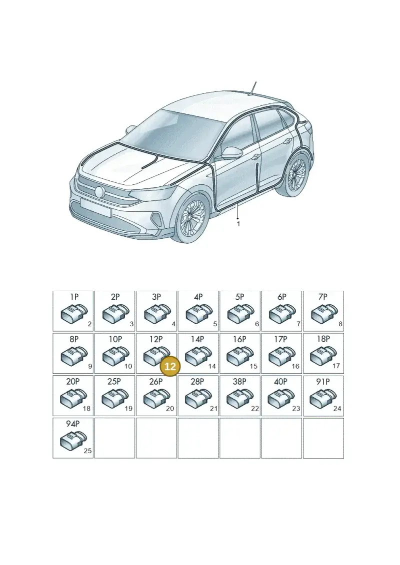 8W0972112A — Volkswagen Taigo (2021-2025) diagram 2f0971081, position 12