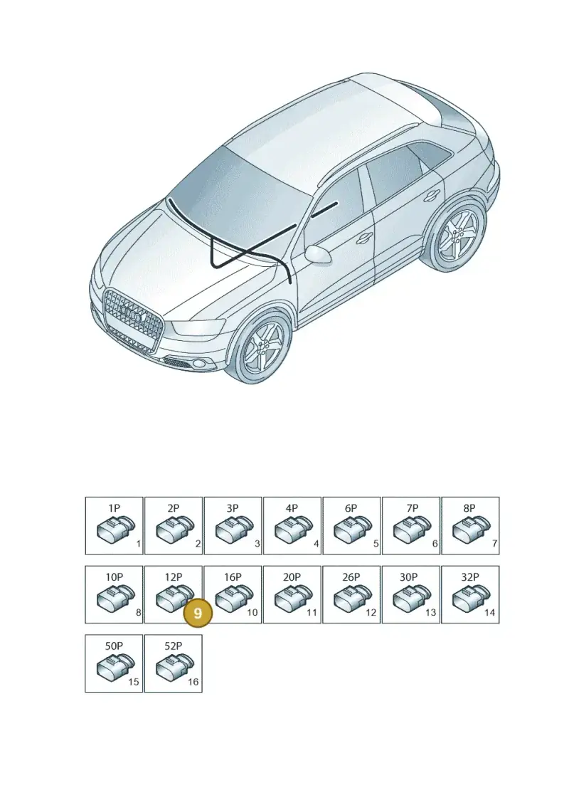 8W0972112A — Audi Q3 1.4 (2016-) diagram 728971820, position 9