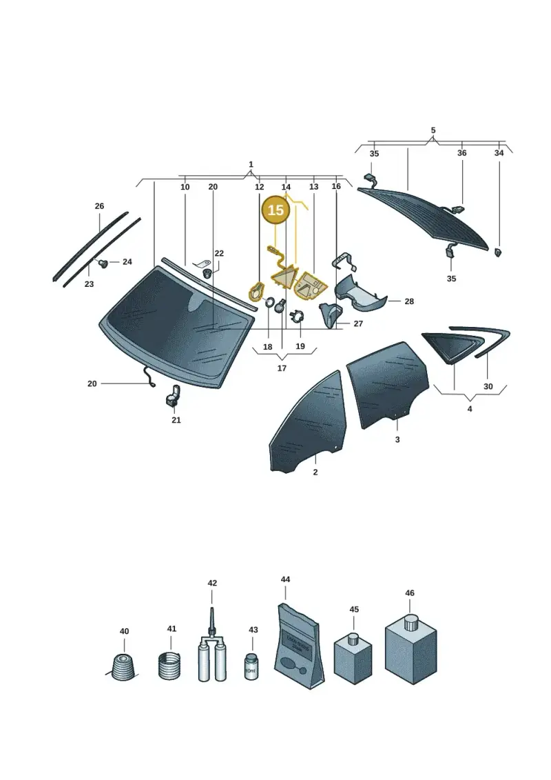 8W0972575 — Audi A5 Limo 2.0 (2024-) diagram 8wh845000, position 15