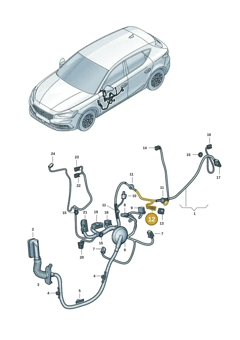 8W0973736 — SEAT CUPRA Formentor (2020-) diagram 5fn972033, position 12