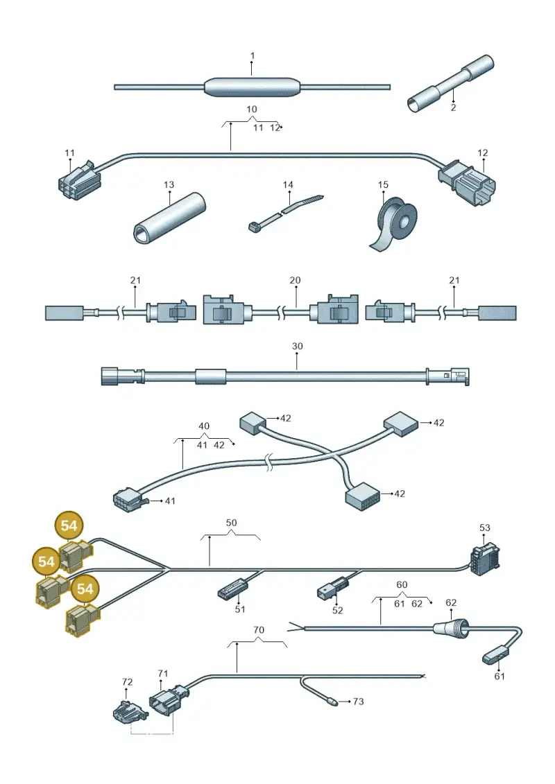 8W0973736 — Volkswagen Passat Saloon (2014-2024) diagram 793971960, position 54