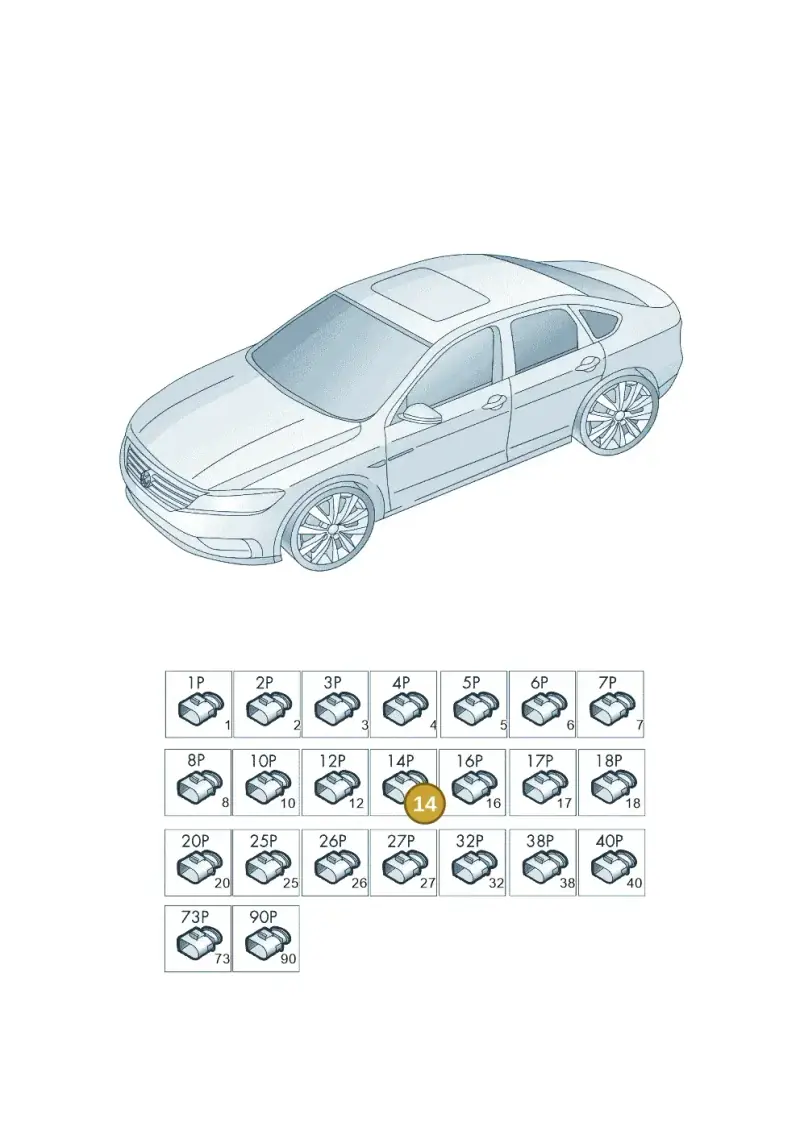 8W0973737 — Volkswagen Passat (2018-2022) diagram 589971810, position 14