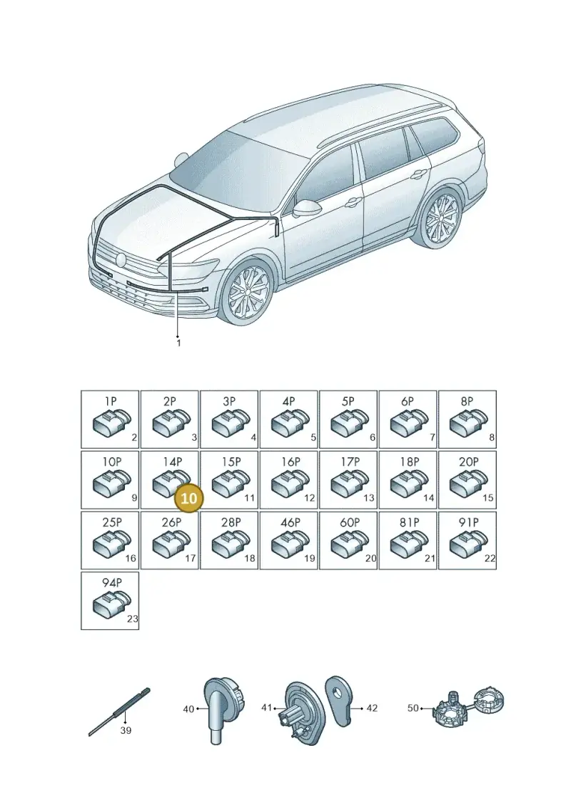 8W0973737 — Volkswagen Magotan 2.0 (2016-) diagram 793971800, position 10