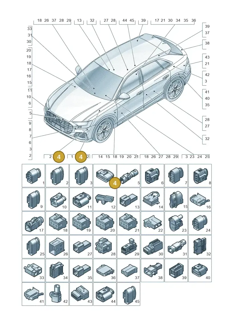 8W0973737C — Audi RS Q8 (2019-2025) diagram 429971820, position 4