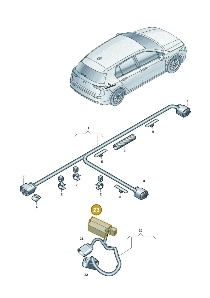 8W0973755B — Skoda Octavia (2019-2022) diagram 5h0972050, position 23