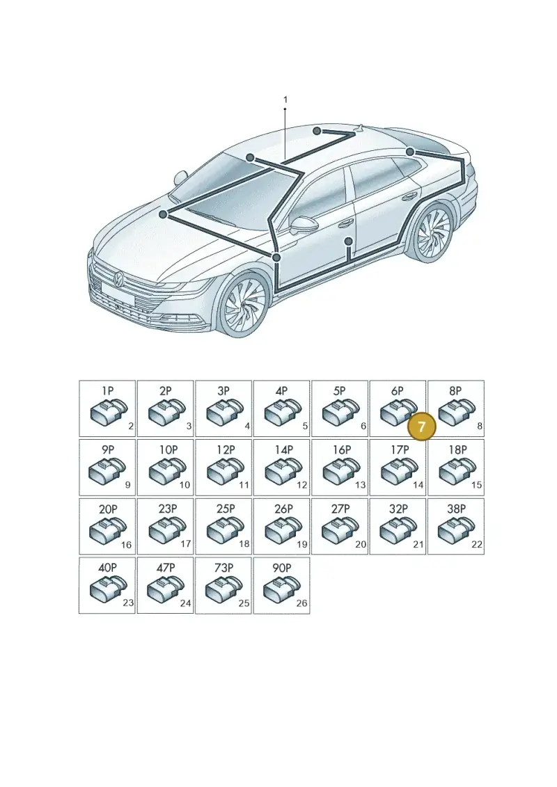 8W0973755B — Volkswagen Arteon (2017-2025) diagram 828971900, position 7