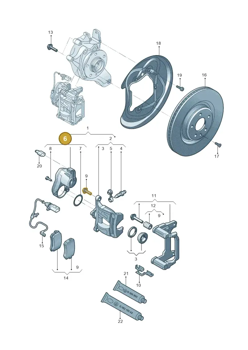 8W0998281 — Audi Q5 qu. 2.0 (2018-) diagram 428615065, position 6
