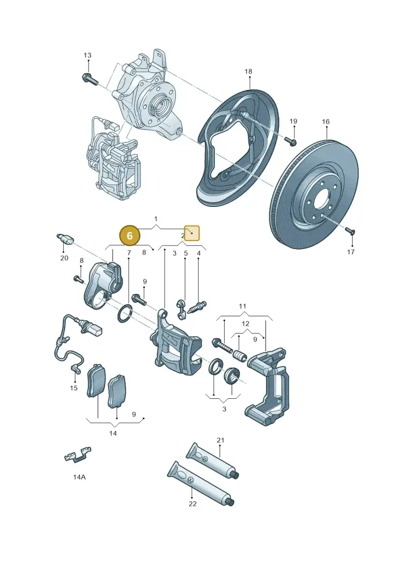 8W0998281 — Audi A6 L 2.0 (2018-) diagram 577615060, position 6