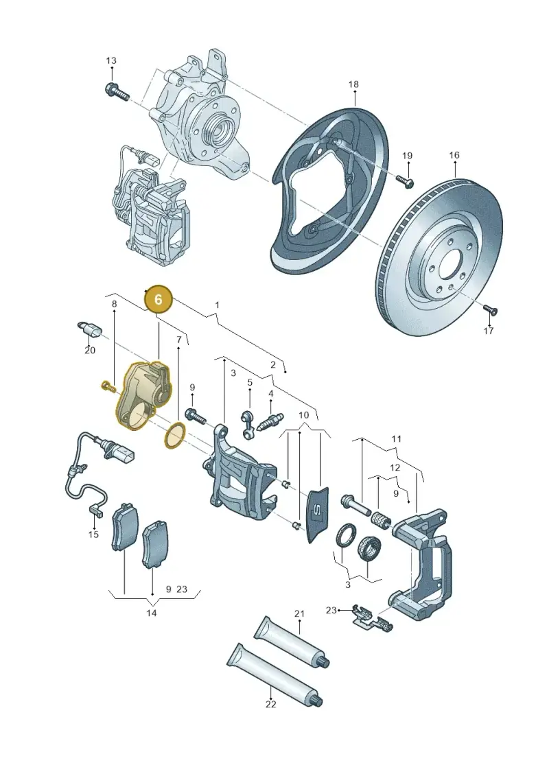 8W0998281 — Audi RS4 Avant (2017-2025) diagram 838615600, position 6