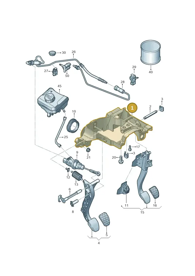 8W1721117 — Audi A5 Sportback (2016-2025) diagram 849721250, position 1