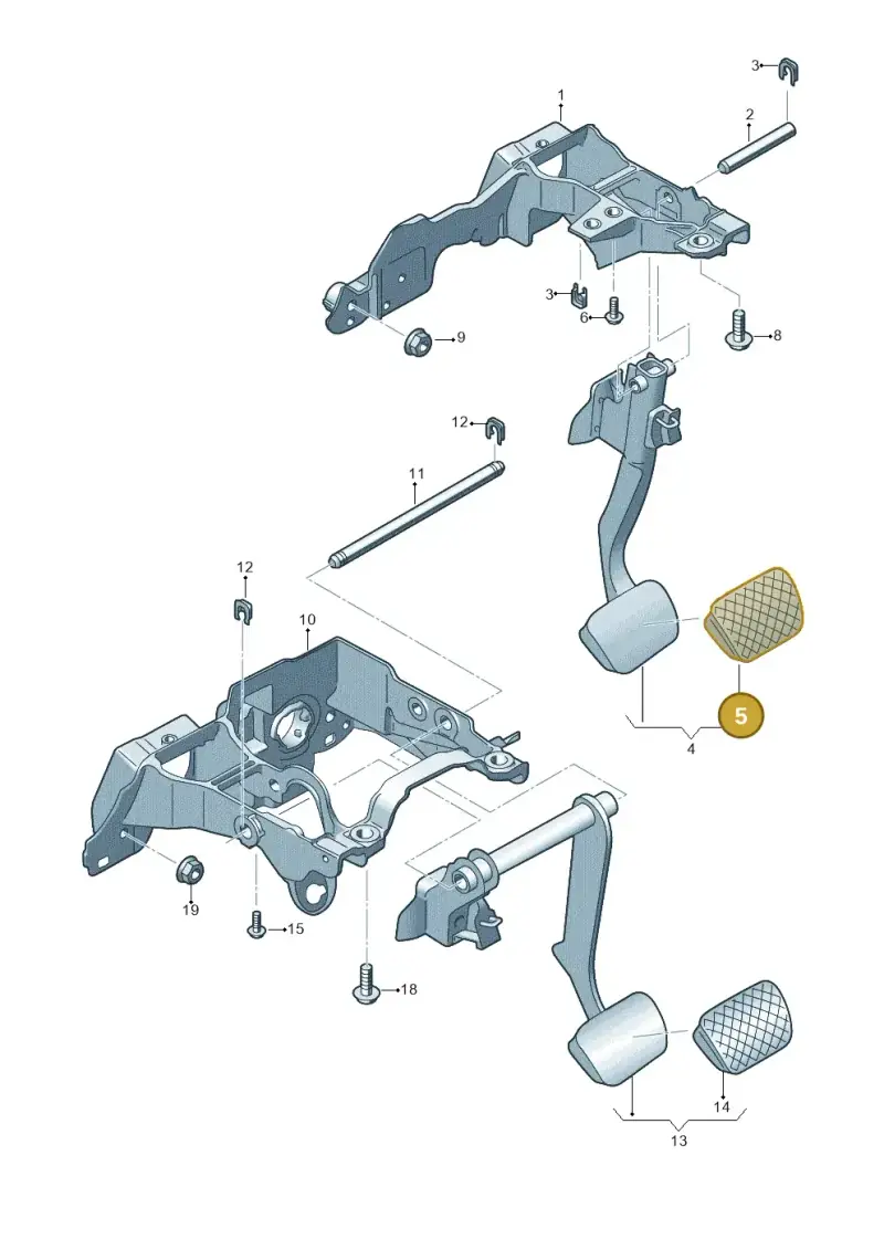 8W1723173 — Audi A6 2.0 (2018-) diagram 435723250, position 5