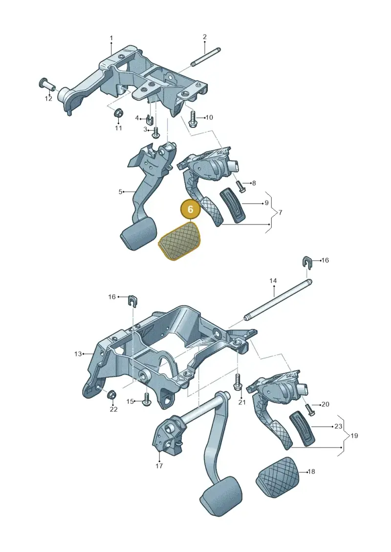 8W1723173 — Audi A8L (2017-2022) diagram 838723250, position 6