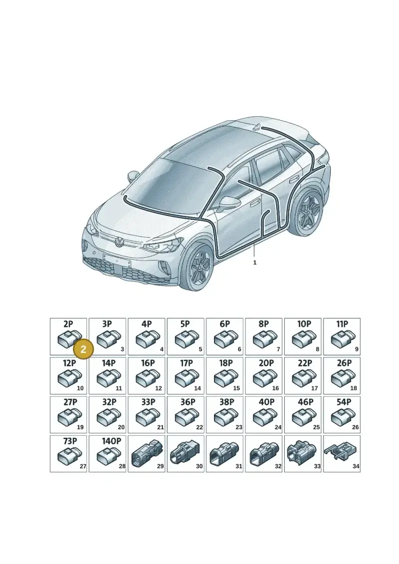 8W1971581 — Volkswagen ID.6 X (2021-) diagram 12d971083, position 2