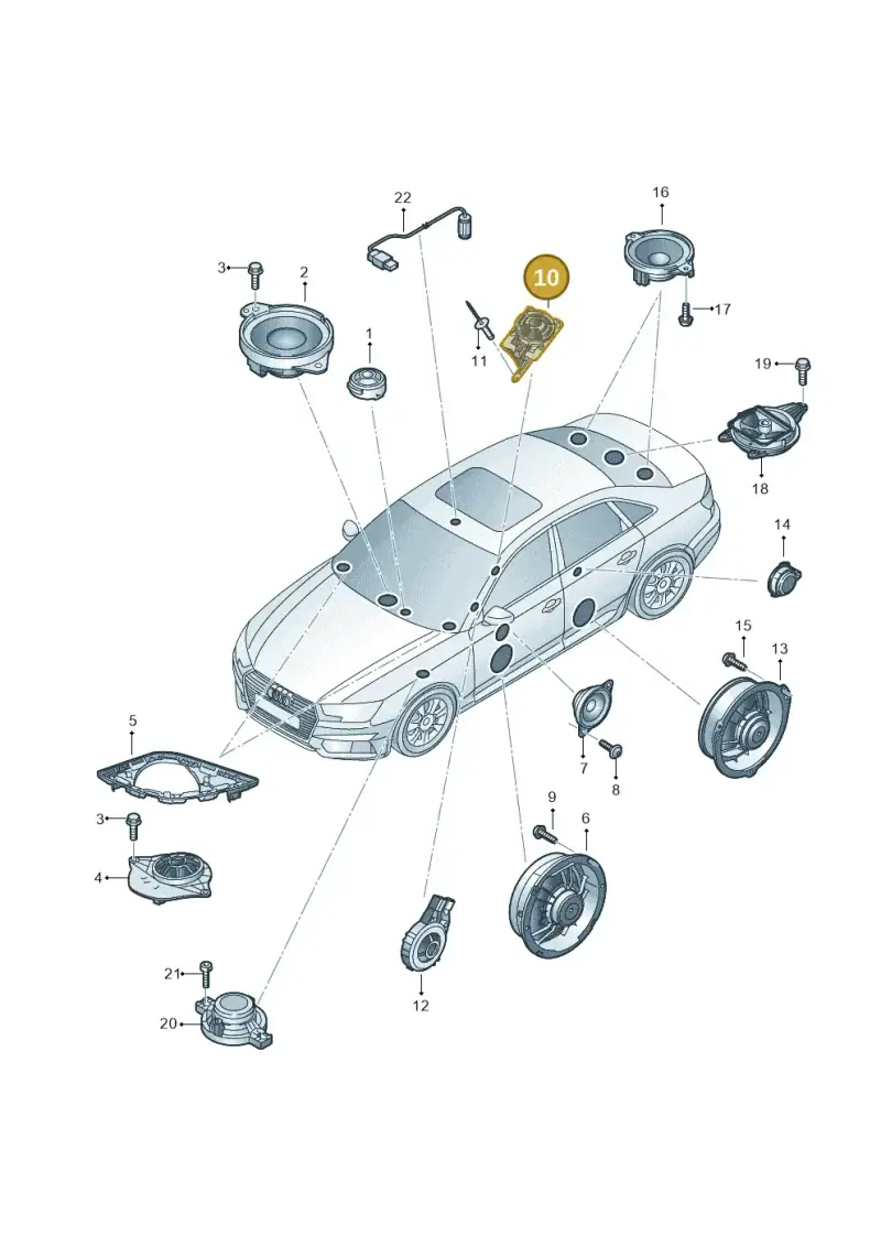 8W5035399D — Audi A4 (2015-2025) diagram 849035350, position 10