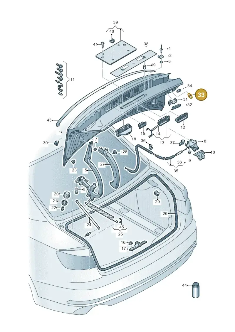 8W5827499 — Audi A4 (2015-2025) diagram 849827000, position 33