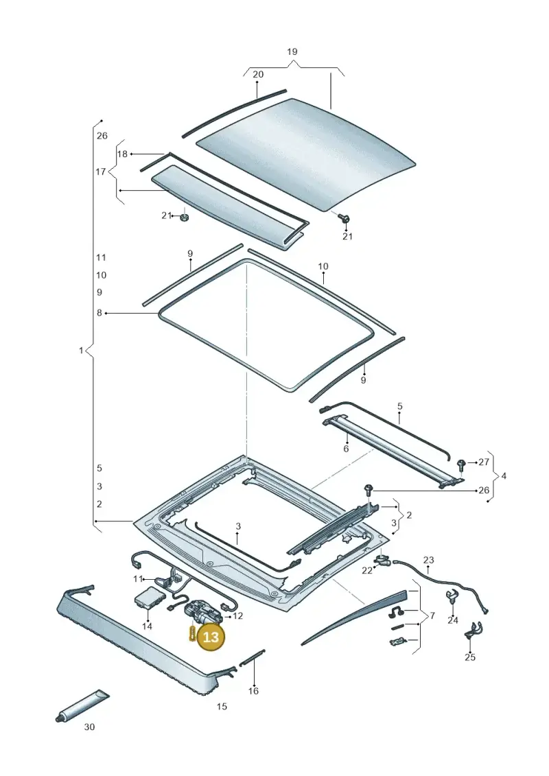 8W5898057 — Audi A6 2.0 (2018-) diagram 430877000, position 13