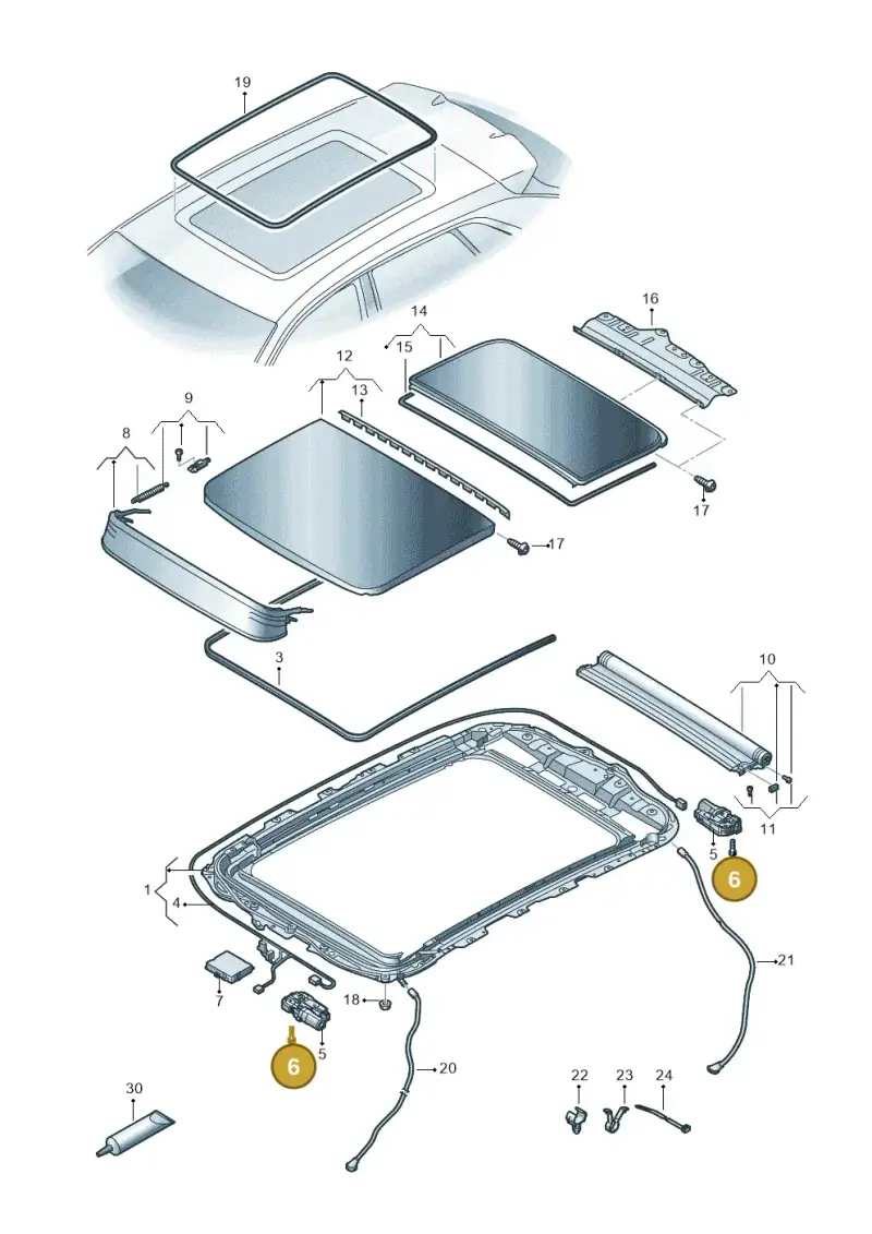 8W5898057 — Audi Q8 e-tron (2018-2020) diagram 586877000, position 6