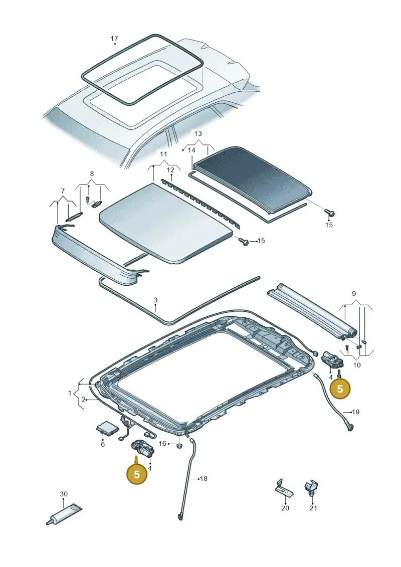 8W5898057 — Audi Q4 Sportback (2021-2022) diagram 89a877000, position 5