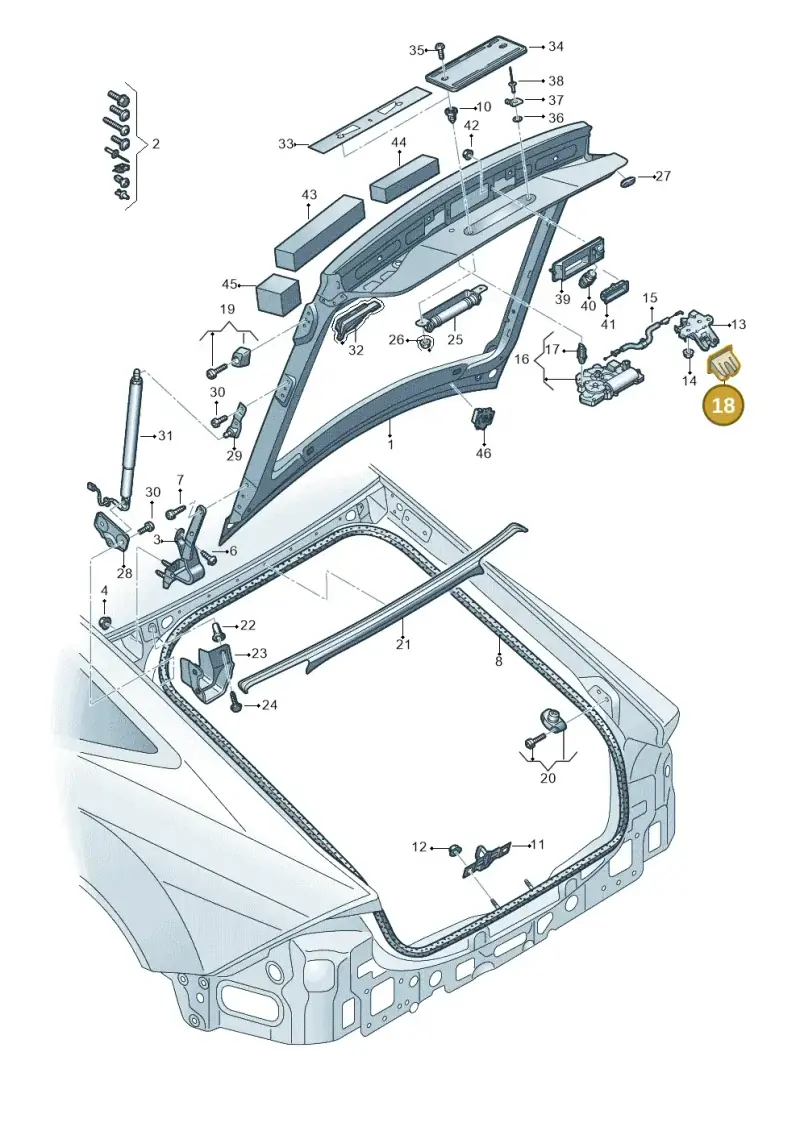 8W8827520 — Audi RS7 Sportback (2019-2025) diagram 435827000, position 18