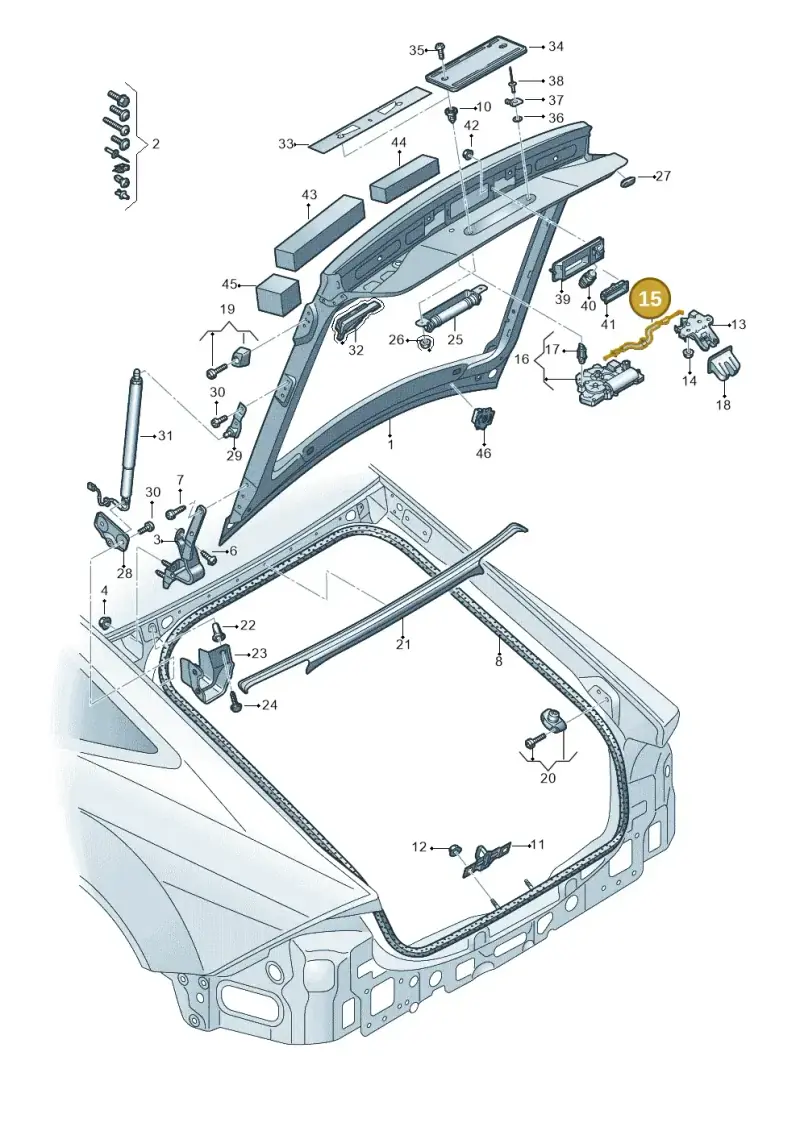 8W8827535 — Audi A7 Sportback (2018-2025) diagram 435827000, position 15