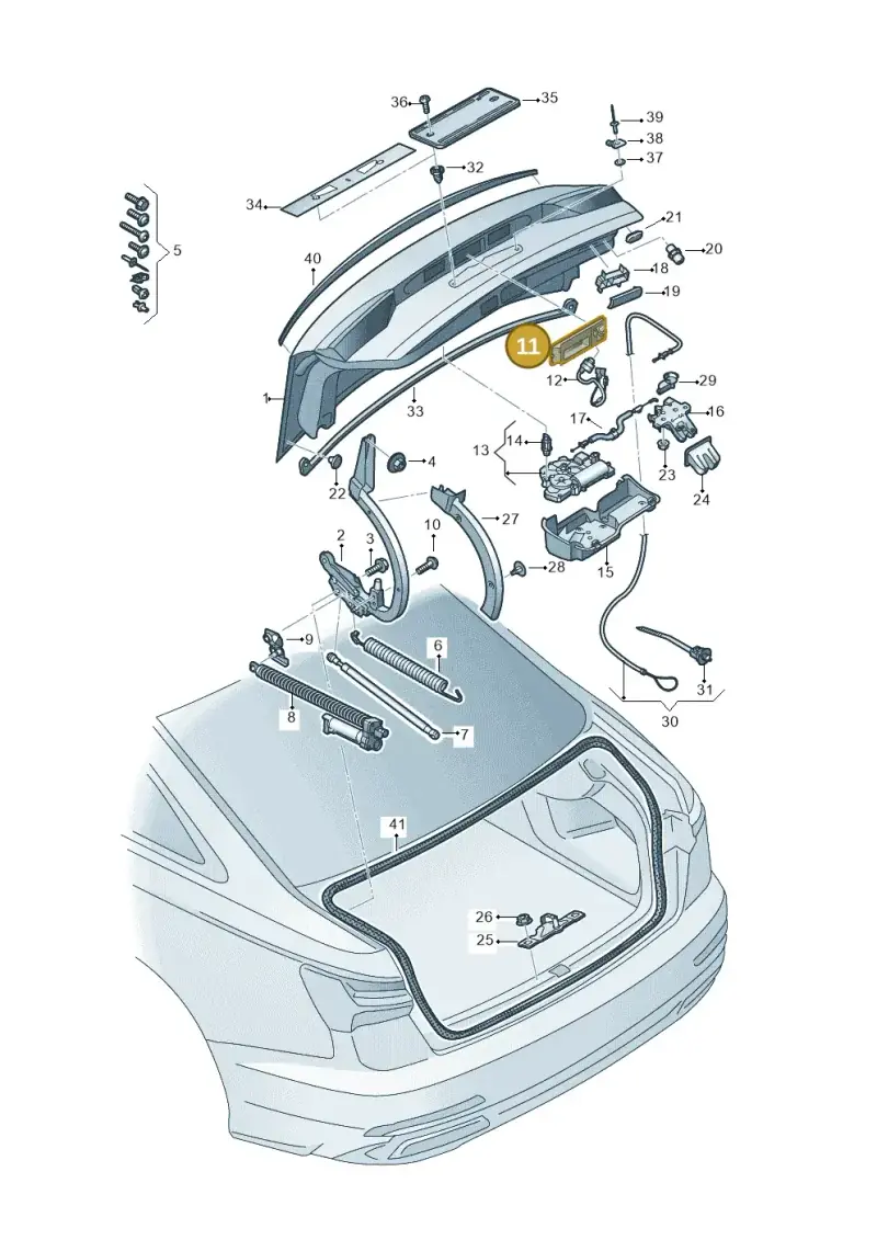 8W8827566E — Audi A6 L 2.0 (2018-) diagram 430827000, position 11