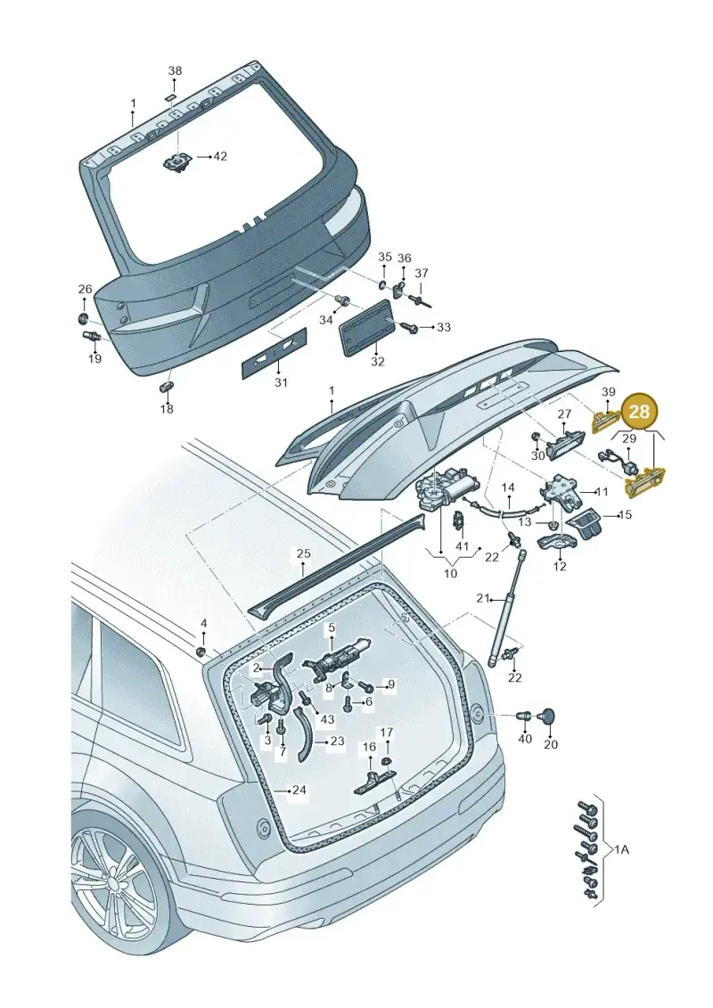 8W8827566E — Audi Q7 qu. 3.0 TDI (2015-2019) diagram 859827000, position 28
