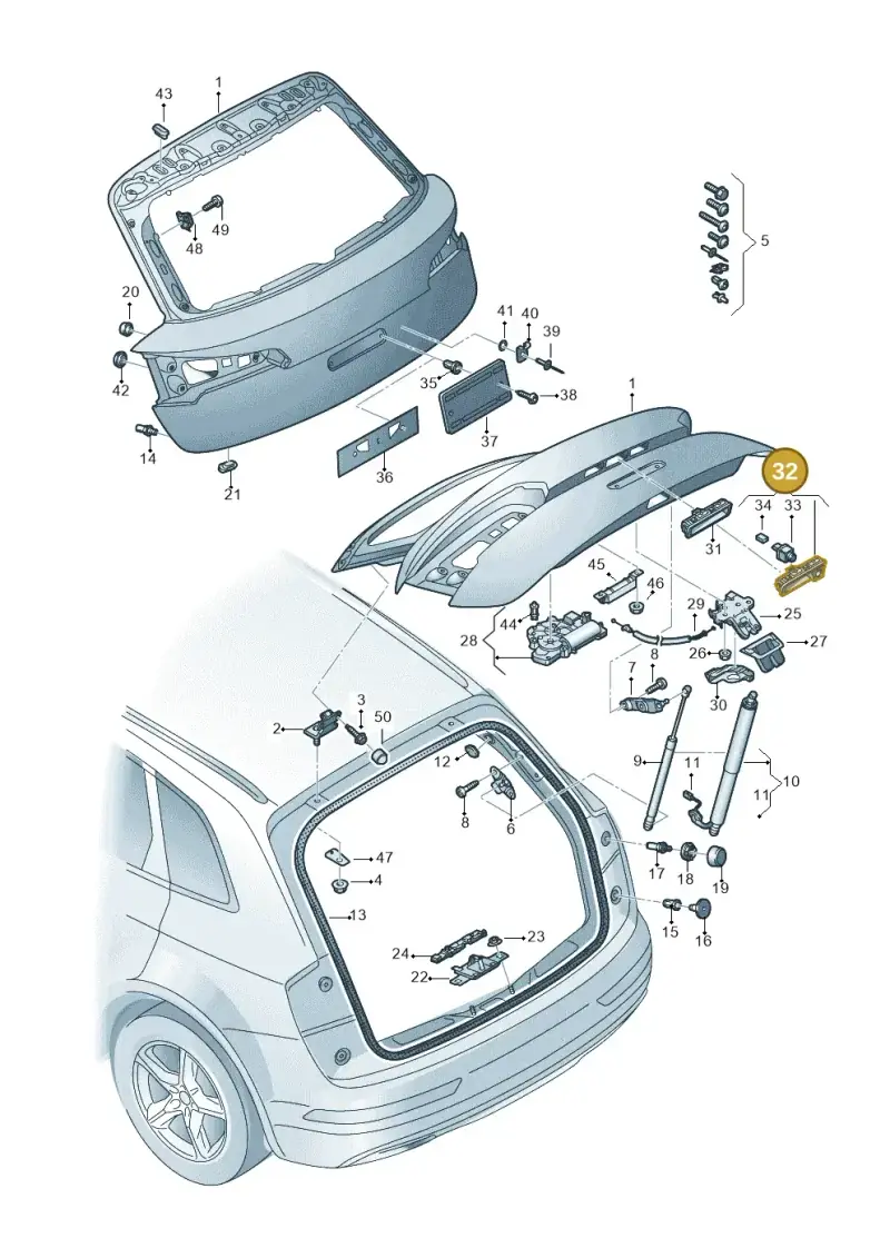8W8827566E — Audi Q5 (2016-2020) diagram 896827000, position 32