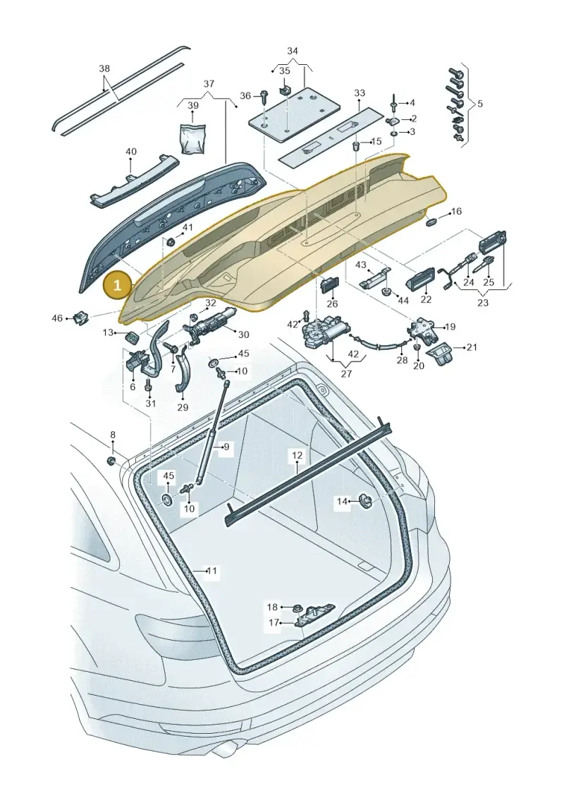 8W9827025C — Audi RS4 Avant (2017-2025) diagram 849827100, position 1