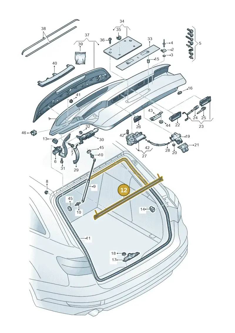 8W9827229 — Audi RS4 Avant (2017-) diagram 849827100, position 12
