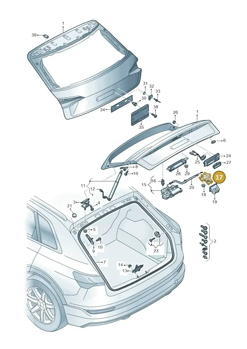 8W9827505C — Audi Q8 e-tron (2018-2020) diagram 586827000, position 17