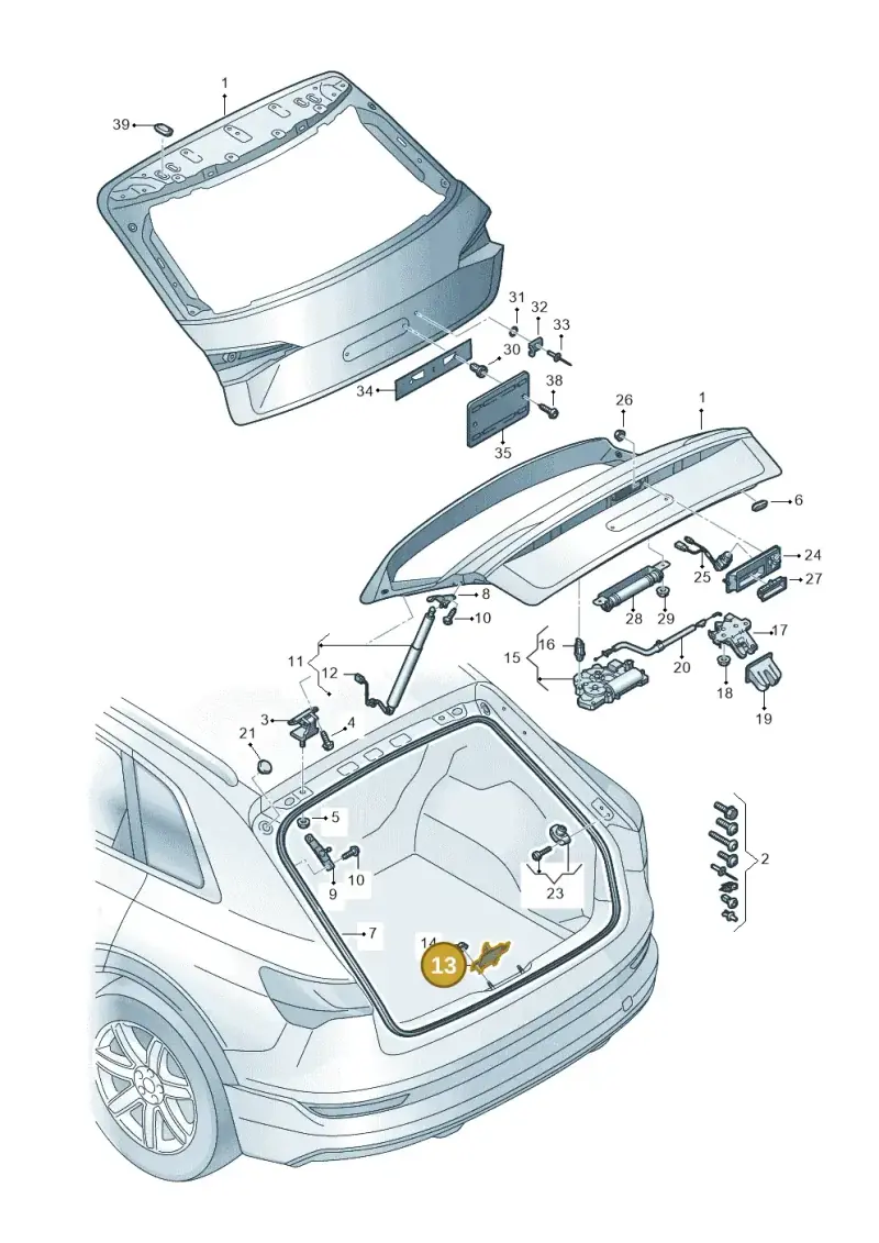8W9827507A — Audi Q8 e-tron (2018-2020) diagram 586827000, position 13