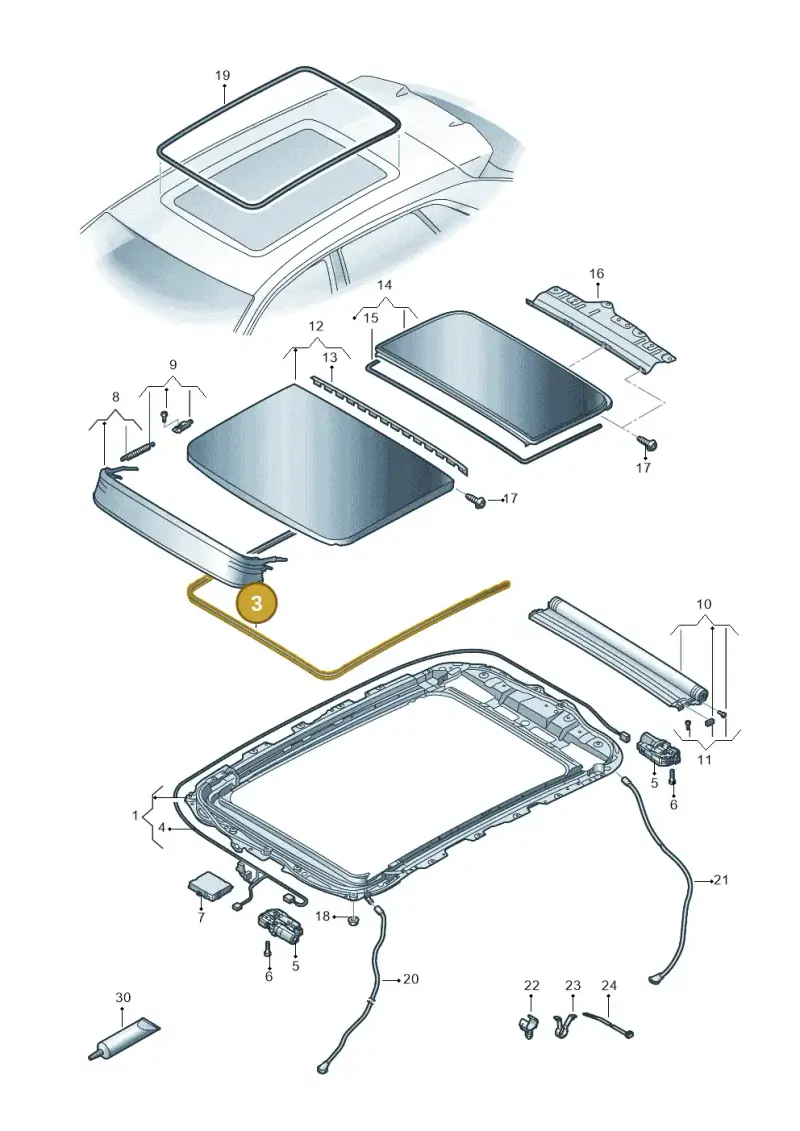 8W9877439 — Audi Q8 e-tron (2018-2020) diagram 586877000, position 3