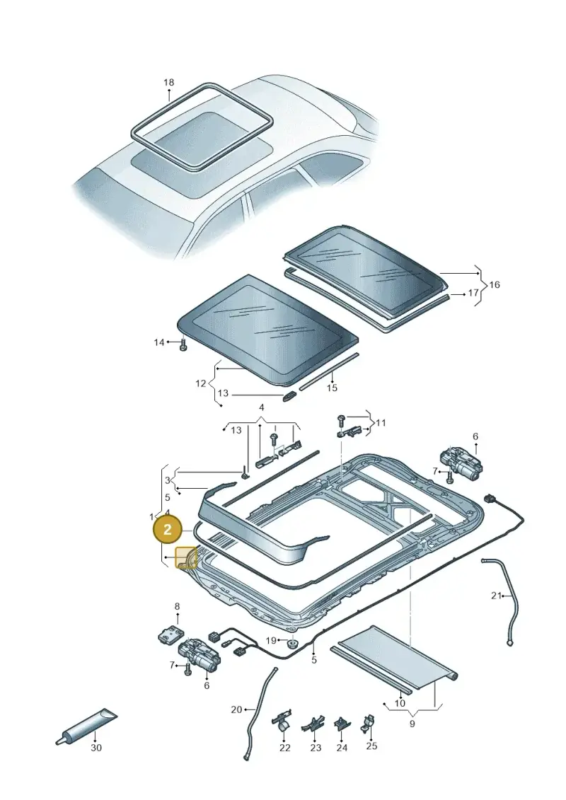 8W9877439 — Audi RS4 Avant (2017-) diagram 849877100, position 2