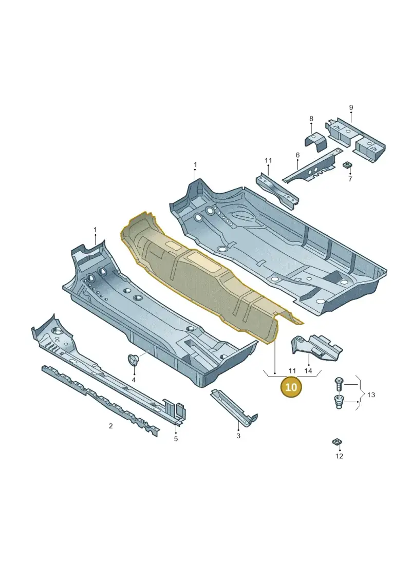 8X0803067 — Audi A1 Sportback (2014-2018) diagram 708803100, position 10
