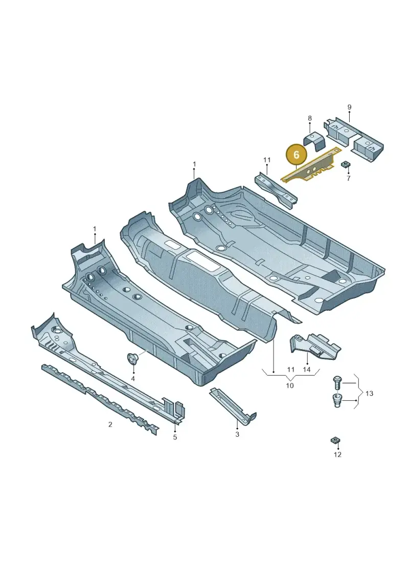 8X0803234 — Audi A1 Sportback (2014-2018) diagram 708803100, position 6