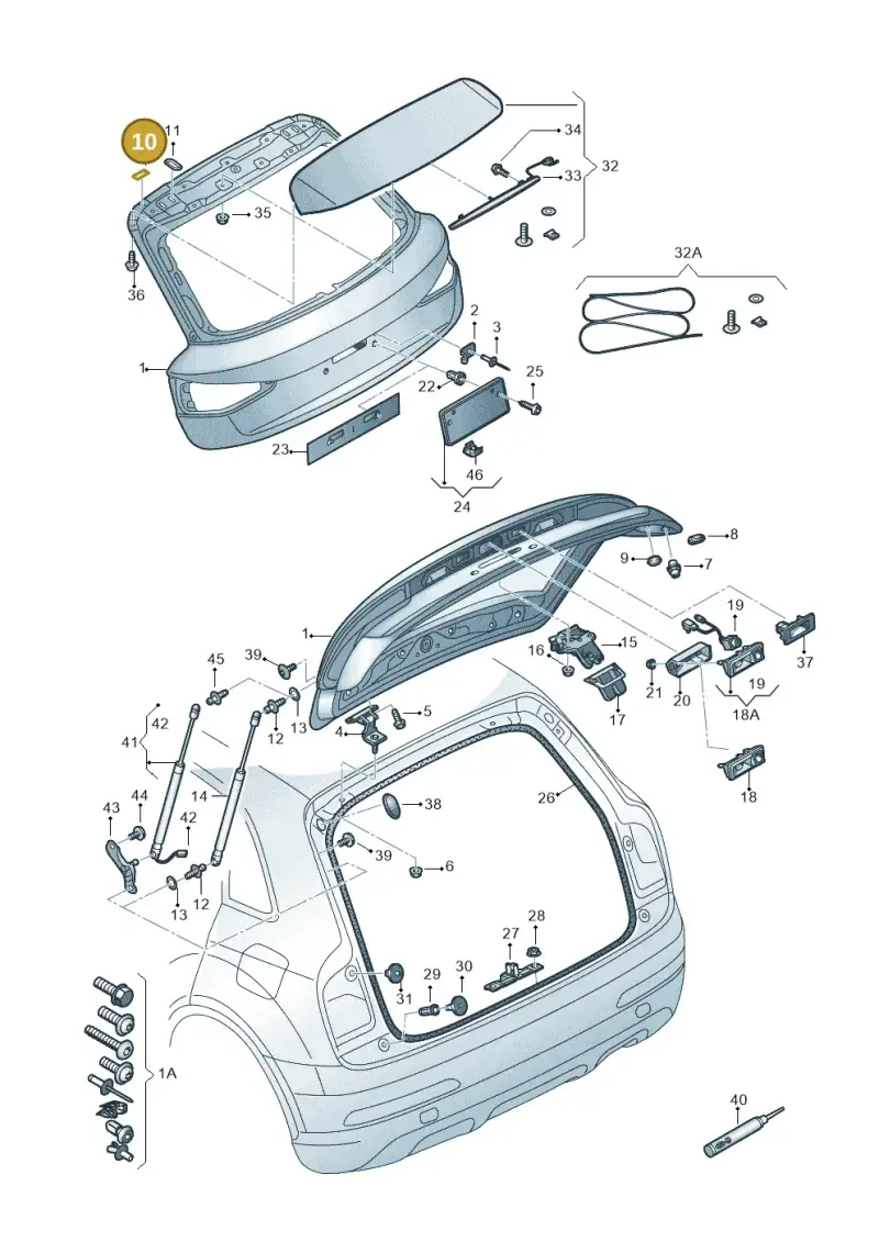 8X0827771 — Audi RS Q3 (2013-2018) diagram 764827000, position 10