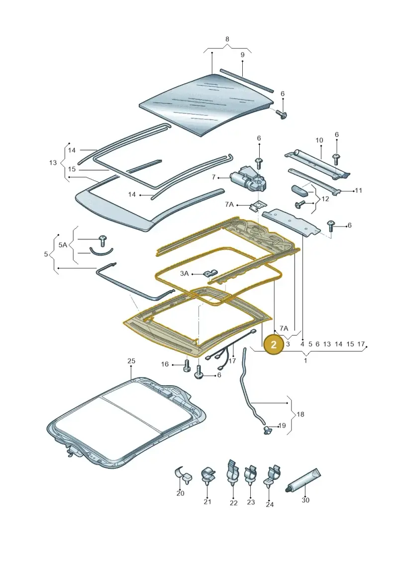 8X0877439 — Audi A3 Sportback 1.4 (2014-) diagram 785877000, position 2