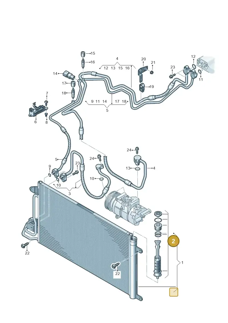 8X0898191A — Audi A1 Sportback (2014-2018) diagram 708260400, position 2
