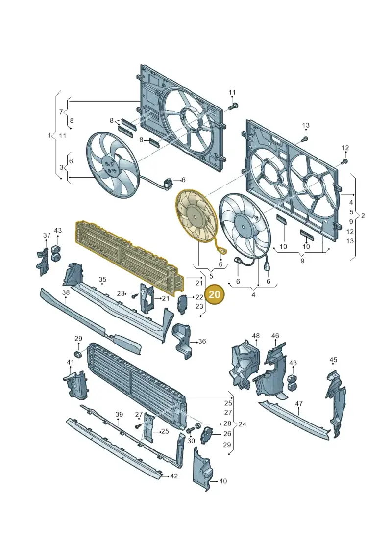 8Y0121223A — Audi A3 Sportback (2019-2025) diagram 596121930, position 20