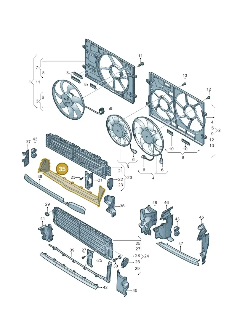8Y0121282 — Audi A3 Sportback (2019-2021) diagram 596121930, position 35