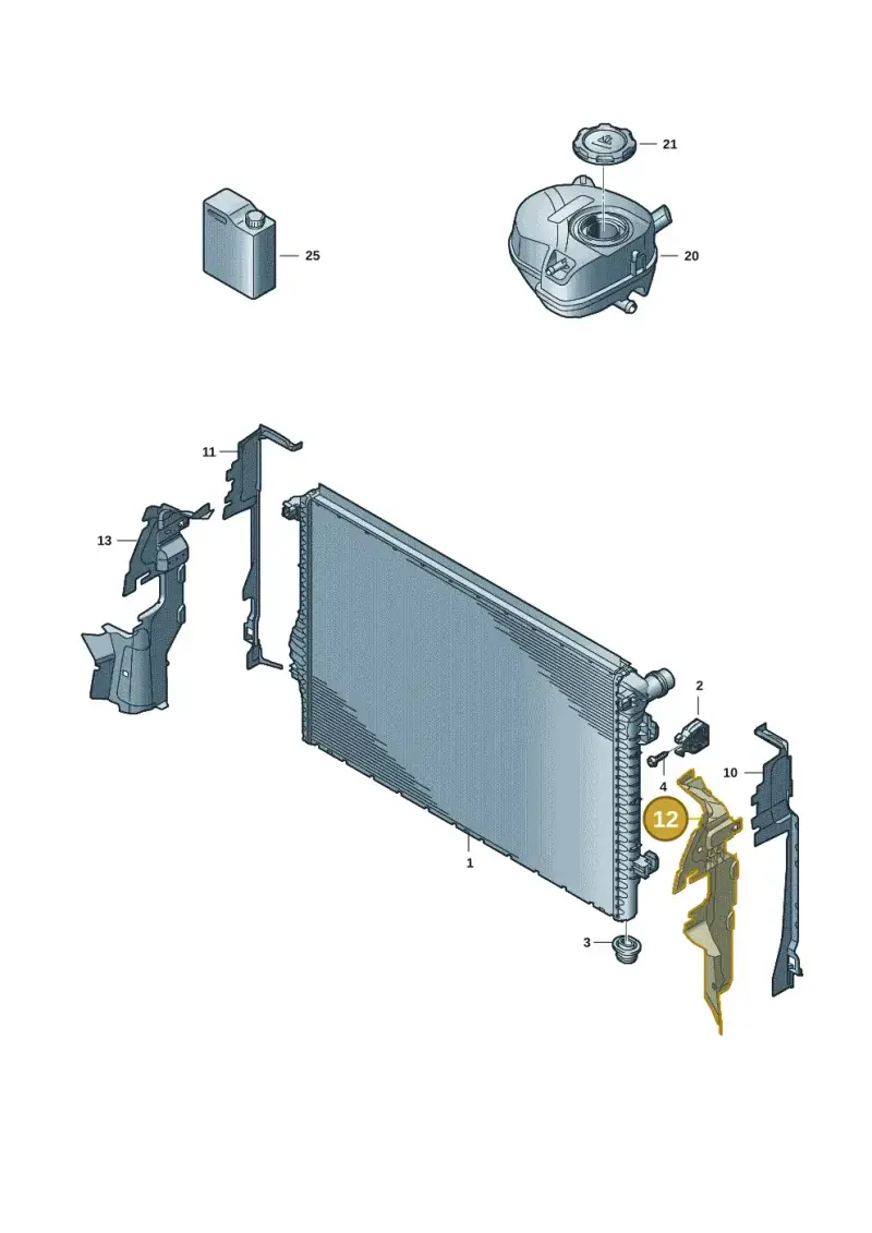 8Y0121283AE — Audi A3 Sportback (2019-2025) diagram 596121062, position 12