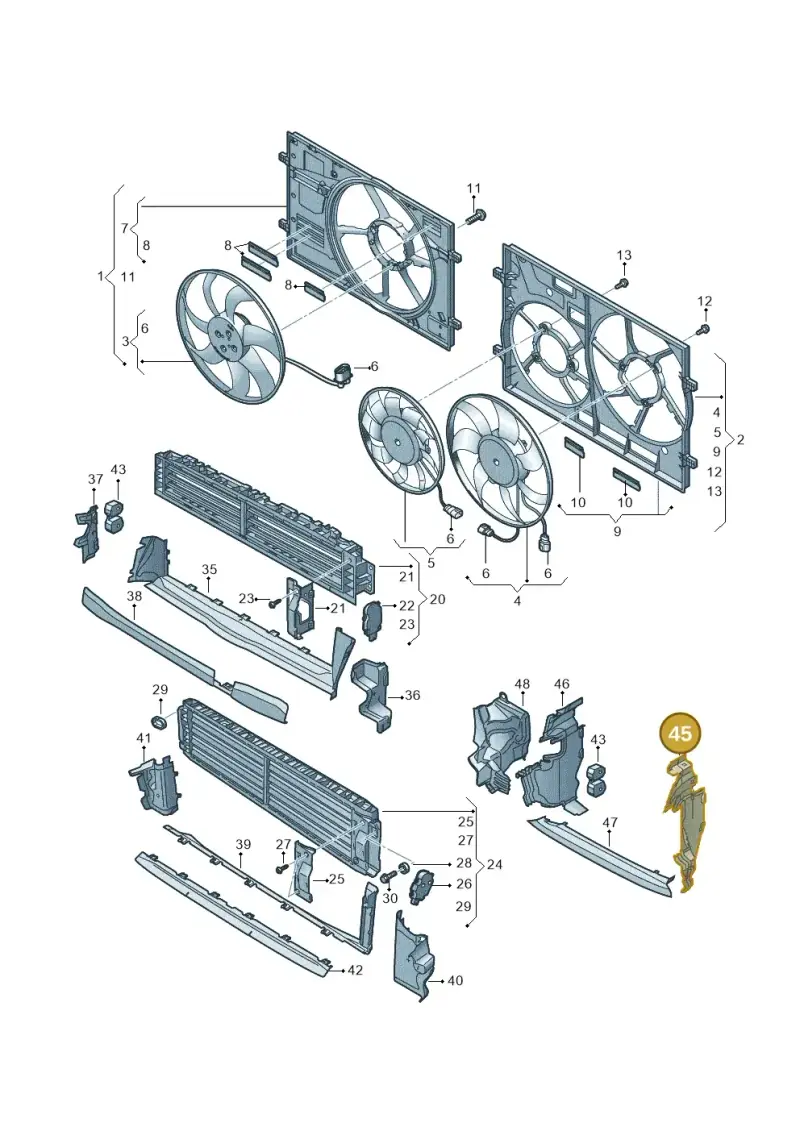 8Y0121283AE — Audi A3 Sportback (2019-2025) diagram 596121930, position 45