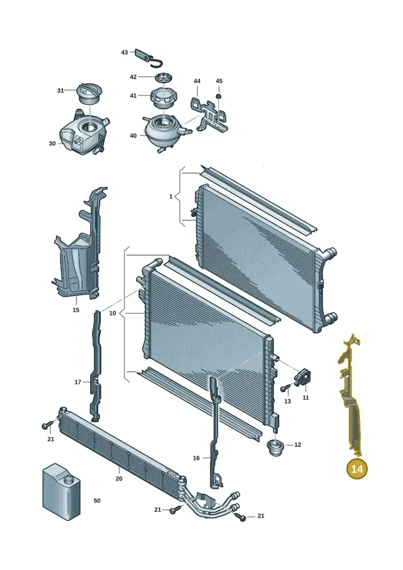 8Y0121283F — Audi A3 Sportback (2019-2025) diagram 596121127, position 14