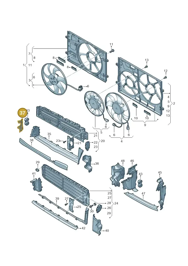 8Y0121284B — Audi A3 Sportback (2019-2025) diagram 596121930, position 37